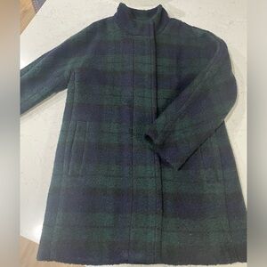 J. Crew Car Coat in Tartan Plaid